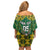 Custom South Africa Rugby 2024 Family Matching Off Shoulder Short Dress and Hawaiian Shirt Go Bokke African Pattern LT05 - Wonder Print Shop