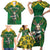 Custom South Africa Rugby 2024 Family Matching Short Sleeve Bodycon Dress and Hawaiian Shirt Go Bokke African Pattern LT05 - Wonder Print Shop