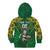 Custom South Africa Rugby 2024 Kid Hoodie Go Bokke African Pattern LT05 - Wonder Print Shop