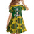 Custom South Africa Rugby 2024 Kid Short Sleeve Dress Go Bokke African Pattern LT05 - Wonder Print Shop