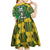 Custom South Africa Rugby 2024 Kid Short Sleeve Dress Go Bokke African Pattern LT05 - Wonder Print Shop