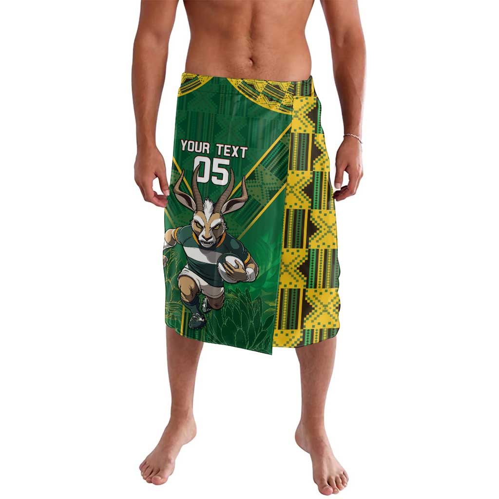 Custom South Africa Rugby 2024 Lavalava Go Bokke African Pattern LT05 - Wonder Print Shop