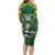 Custom South Africa Rugby 2024 Long Sleeve Bodycon Dress Go Bokke African Pattern LT05 - Wonder Print Shop