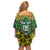 Custom South Africa Rugby 2024 Off Shoulder Short Dress Go Bokke African Pattern LT05 - Wonder Print Shop