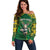 Custom South Africa Rugby 2024 Off Shoulder Sweater Go Bokke African Pattern LT05 - Wonder Print Shop