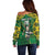 Custom South Africa Rugby 2024 Off Shoulder Sweater Go Bokke African Pattern LT05 - Wonder Print Shop