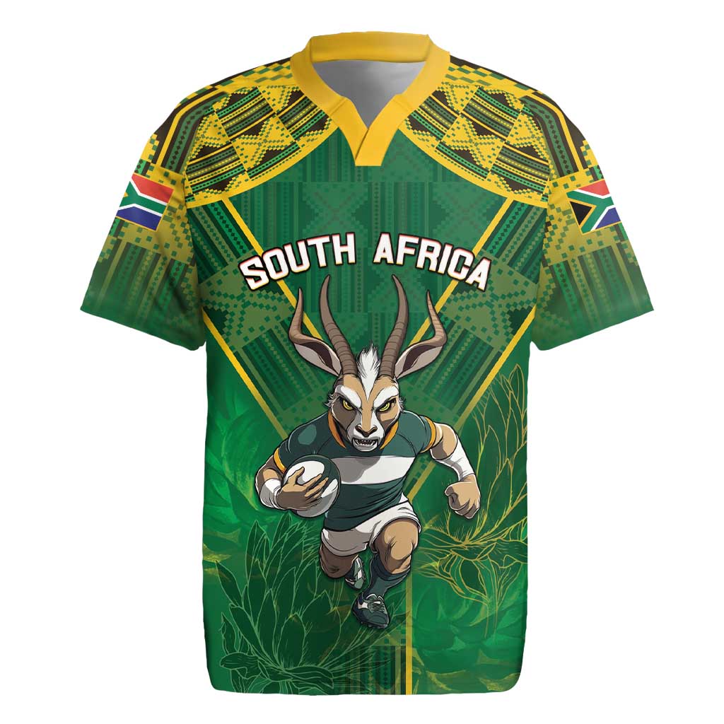 Custom South Africa Rugby 2024 Rugby Jersey Go Bokke African Pattern LT05 - Wonder Print Shop