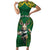 Custom South Africa Rugby 2024 Short Sleeve Bodycon Dress Go Bokke African Pattern LT05 - Wonder Print Shop