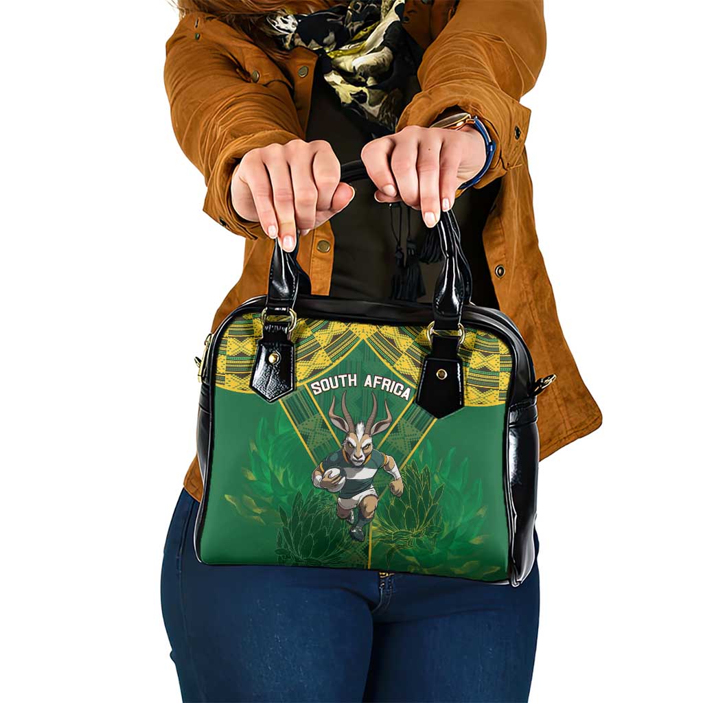 South Africa Rugby 2024 Shoulder Handbag Go Bokke African Pattern