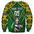 Custom South Africa Rugby 2024 Sweatshirt Go Bokke African Pattern LT05 - Wonder Print Shop