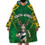 Custom South Africa Rugby 2024 Wearable Blanket Hoodie Go Bokke African Pattern