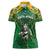 Custom South Africa Rugby 2024 Women Polo Shirt Go Bokke African Pattern