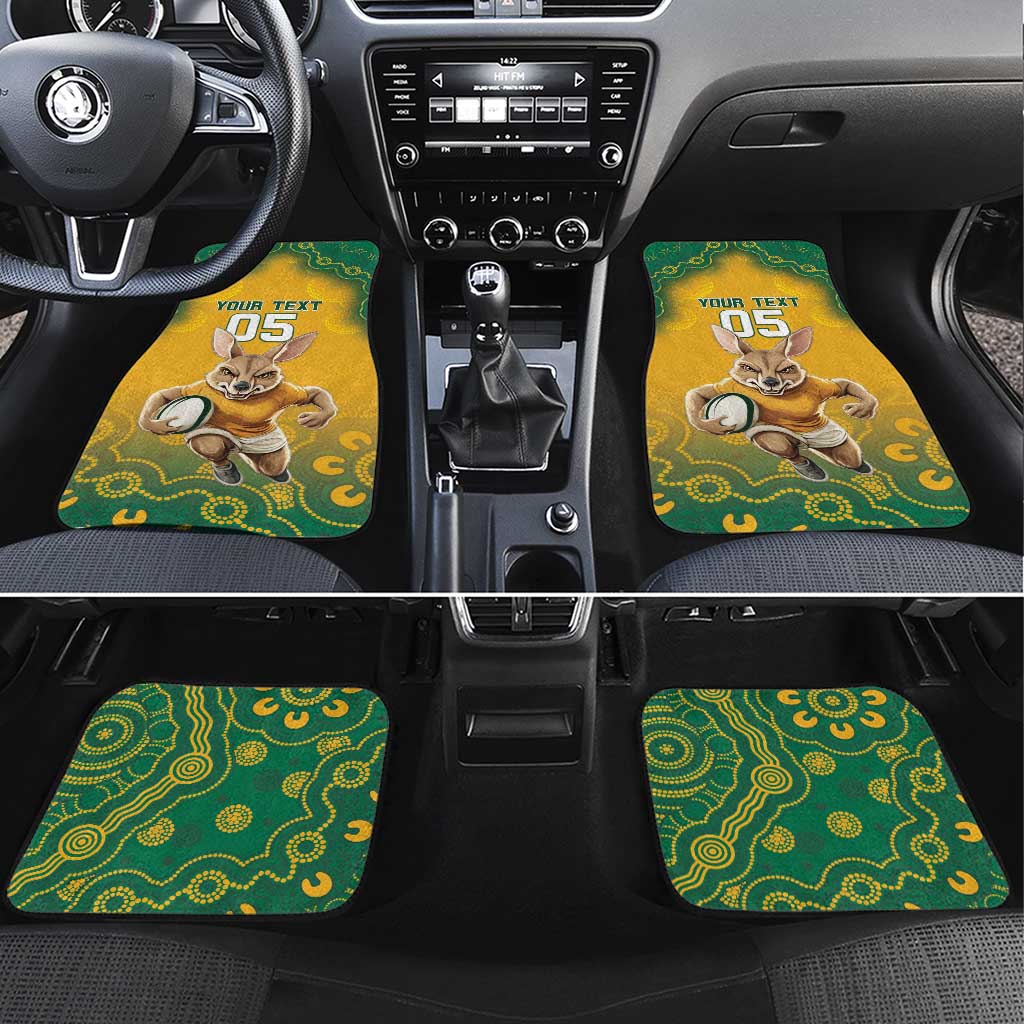 Australia Rugby 2024 Car Mats Go Wallabies Aboriginal Pattern LT05 - Wonder Print Shop