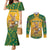 Custom Australia Rugby 2024 Couples Matching Mermaid Dress and Long Sleeve Button Shirt Go Wallabies Aboriginal Pattern