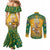 Custom Australia Rugby 2024 Couples Matching Mermaid Dress and Long Sleeve Button Shirt Go Wallabies Aboriginal Pattern