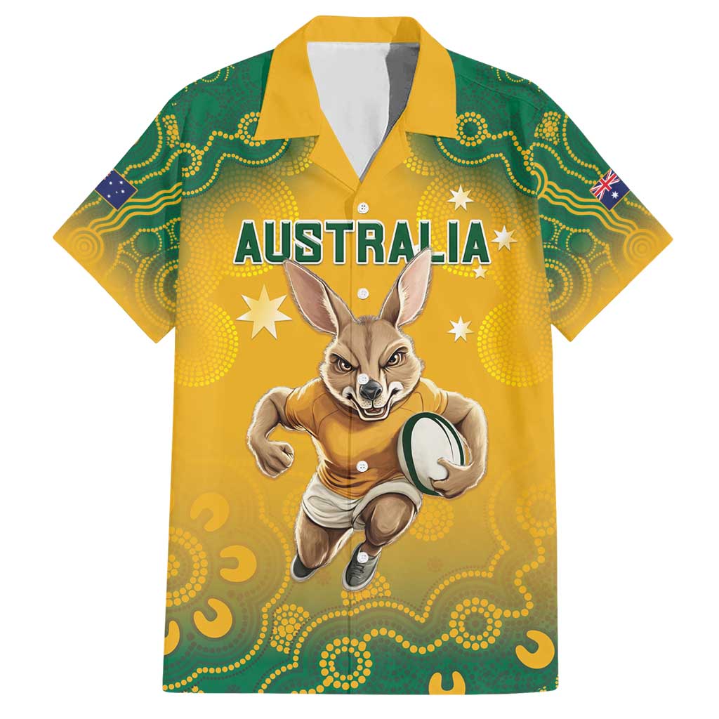 Custom Australia Rugby 2024 Hawaiian Shirt Go Wallabies Aboriginal Pattern LT05 - Wonder Print Shop