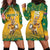 Custom Australia Rugby 2024 Hoodie Dress Go Wallabies Aboriginal Pattern LT05 - Wonder Print Shop