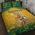 Australia Rugby 2024 Quilt Bed Set Go Wallabies Aboriginal Pattern