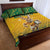 Australia Rugby 2024 Quilt Bed Set Go Wallabies Aboriginal Pattern