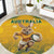 Australia Rugby 2024 Round Carpet Go Wallabies Aboriginal Pattern