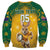 Custom Australia Rugby 2024 Sweatshirt Go Wallabies Aboriginal Pattern