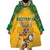 Custom Australia Rugby 2024 Wearable Blanket Hoodie Go Wallabies Aboriginal Pattern