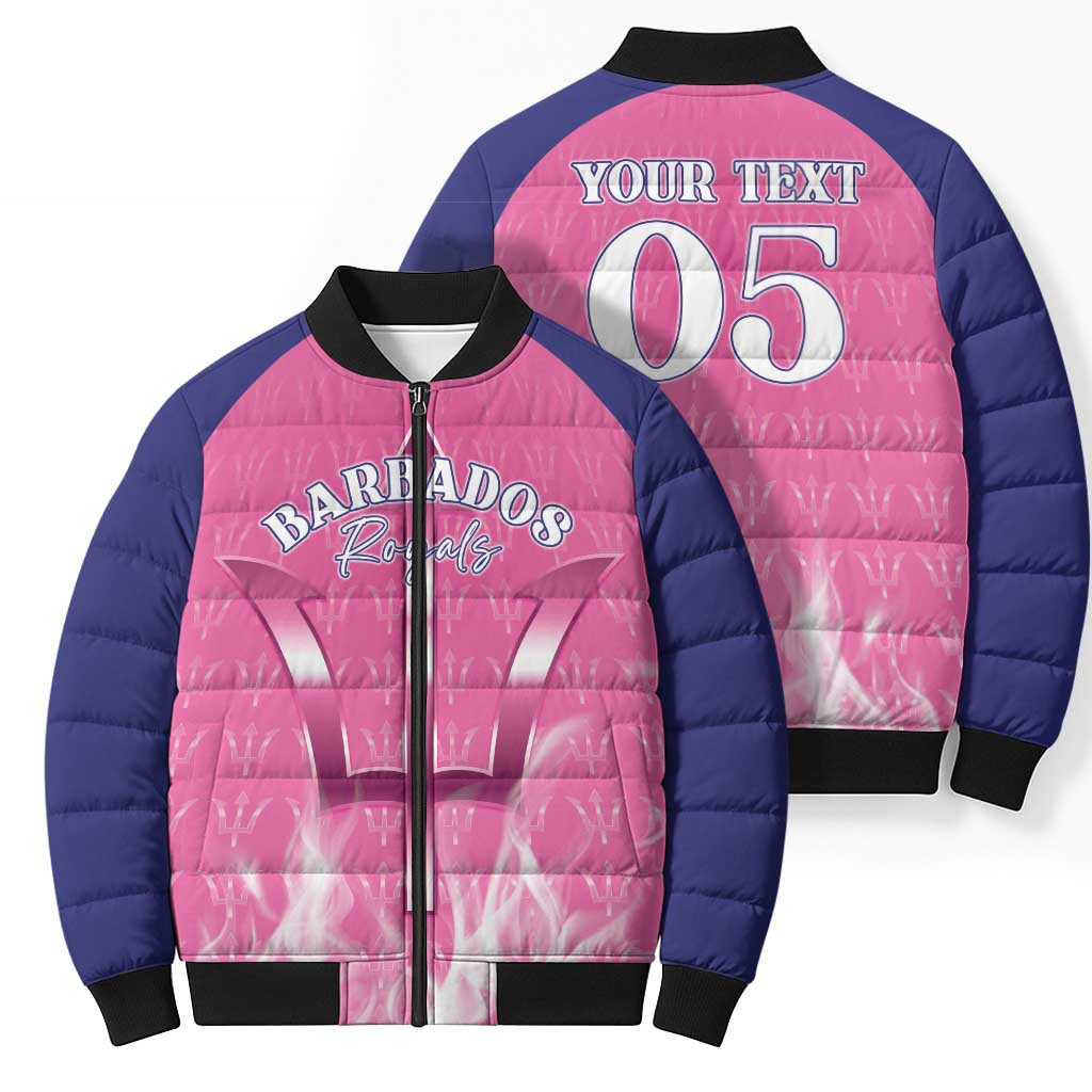 Custom Barbados Royals Cricket Bomber Puffer Jacket Go Legends - Wonder Print Shop