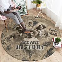 Black Cowboy Round Carpet Western Rodeo Melanin Black History
