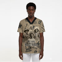 Black Cowboy Scrub Top Western Rodeo Melanin Black History