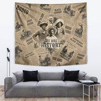 Black Cowboy Tapestry Western Rodeo Melanin Black History