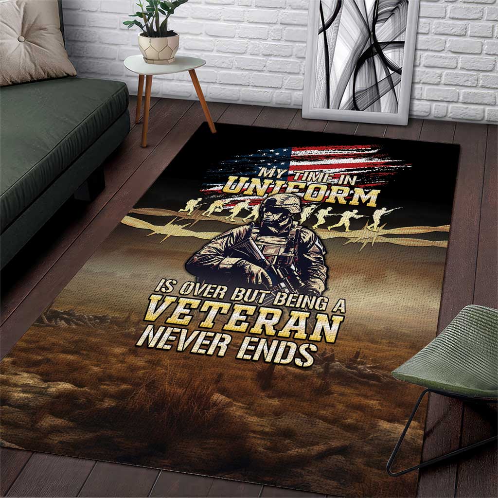 United States Veterans Day Area Rug Thank You Veterans Proud US Flag LT05 - Wonder Print Shop