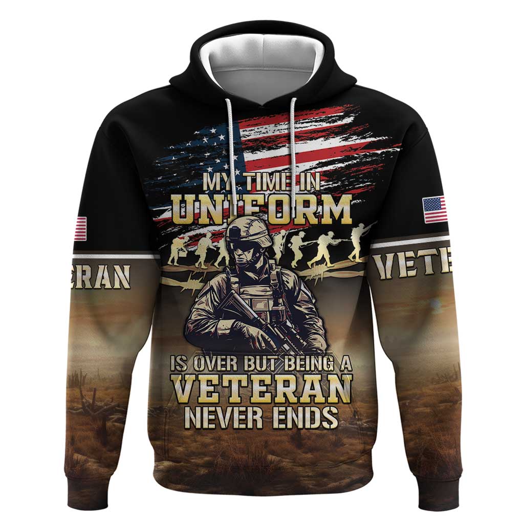 United States Veterans Day Hoodie Thank You Veterans Proud US Flag LT05 - Wonder Print Shop