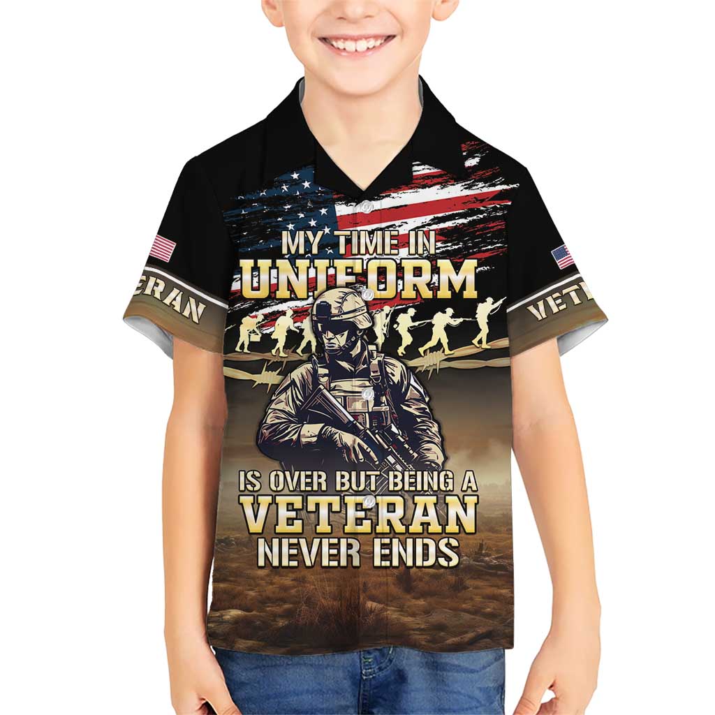 United States Veterans Day Kid Hawaiian Shirt Thank You Veterans Proud US Flag LT05 - Wonder Print Shop