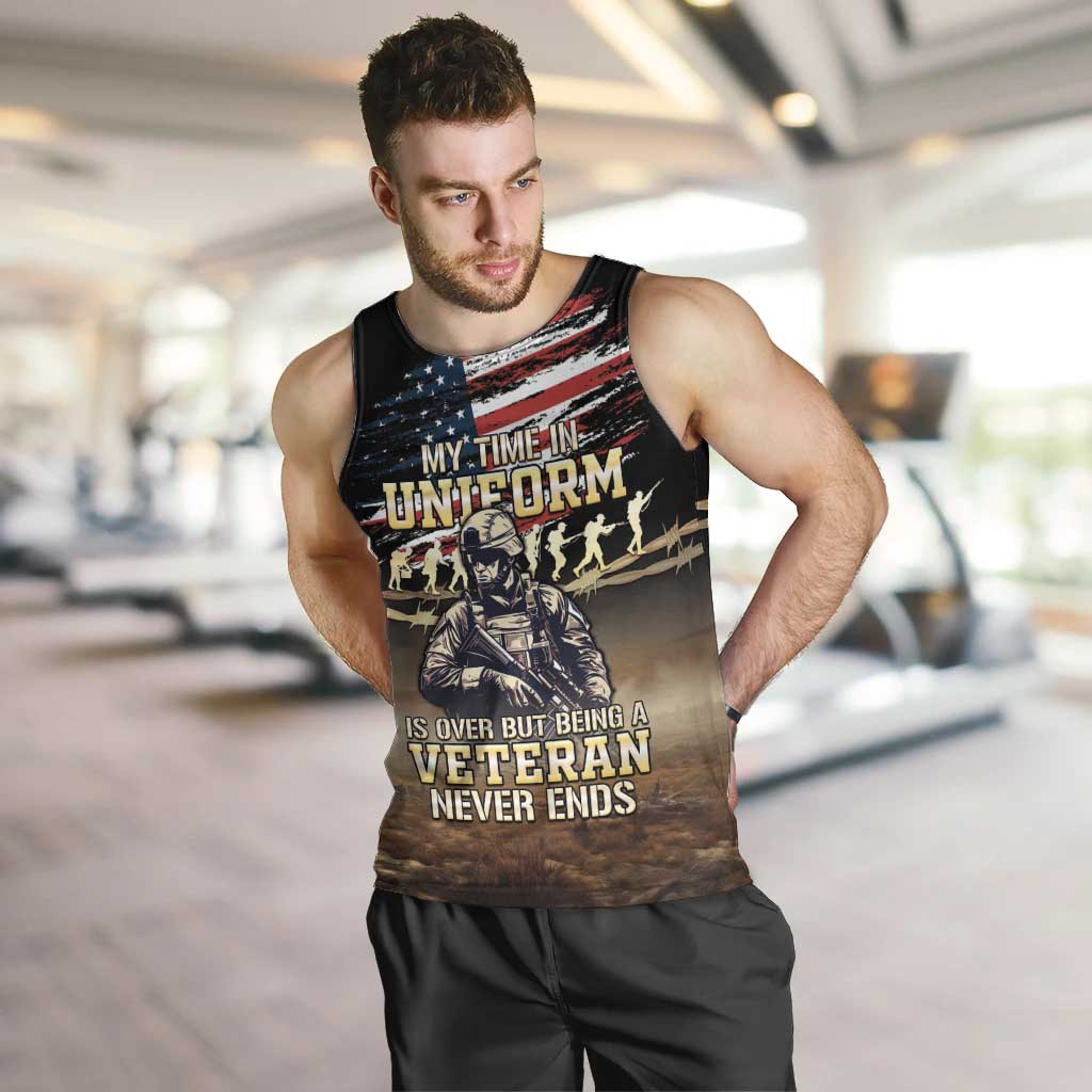 United States Veterans Day Men Tank Top Thank You Veterans Proud US Flag LT05 - Wonder Print Shop