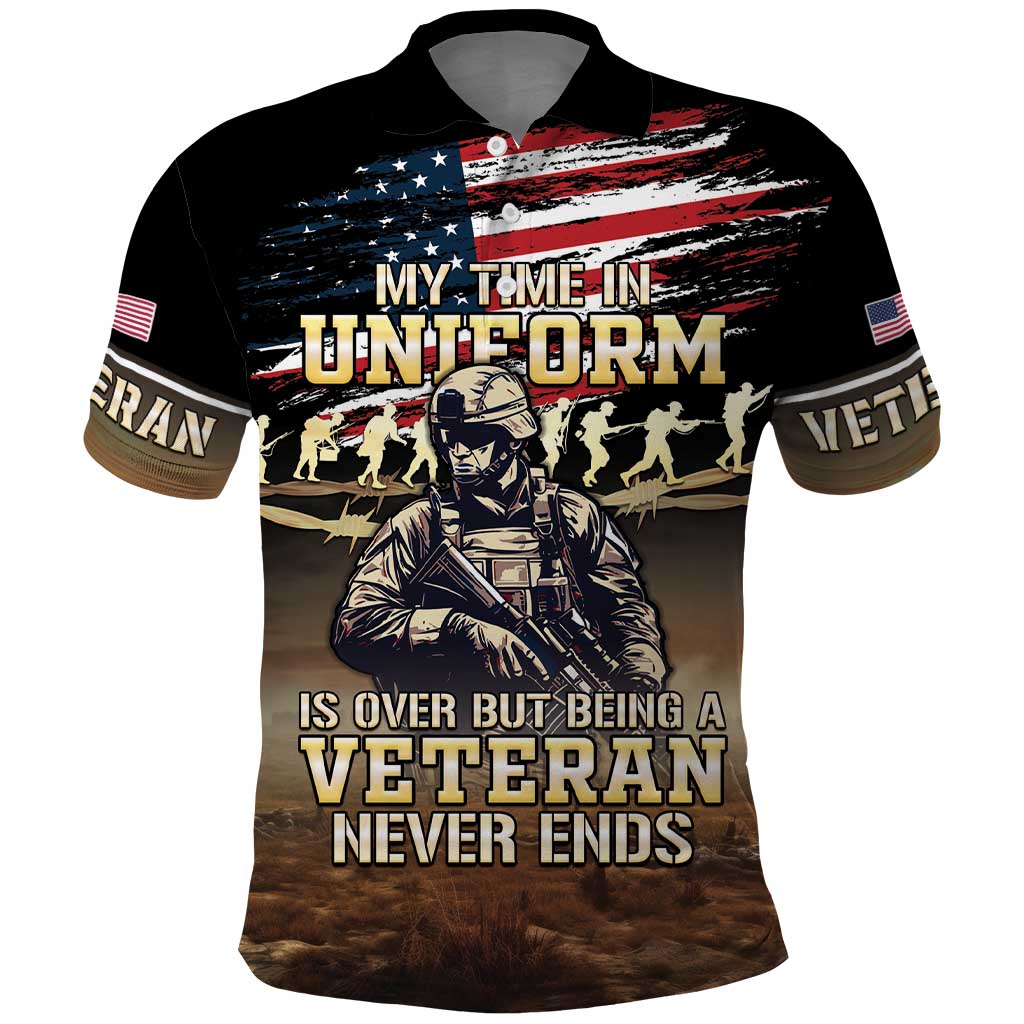 United States Veterans Day Polo Shirt Thank You Veterans Proud US Flag LT05 - Wonder Print Shop