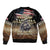 United States Veterans Day Sleeve Zip Bomber Jacket Thank You Veterans Proud US Flag