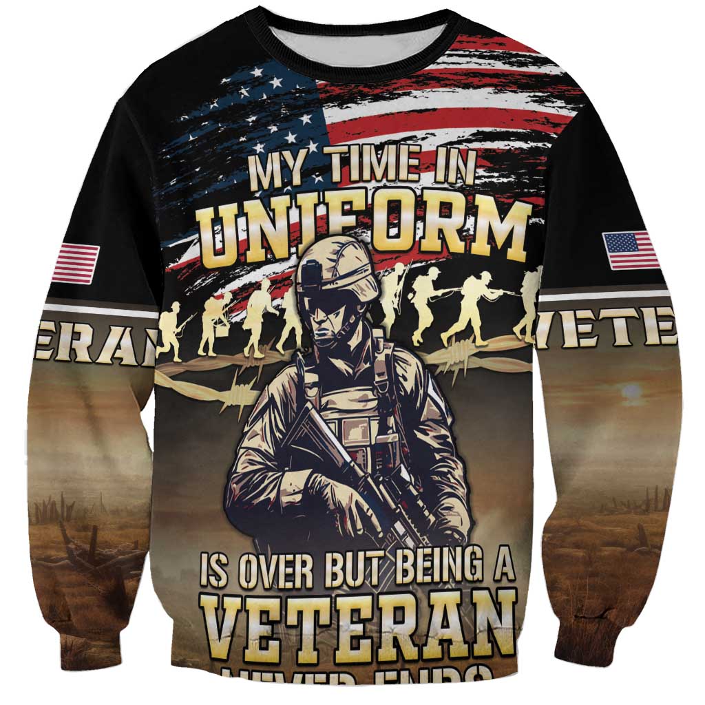 United States Veterans Day Sweatshirt Thank You Veterans Proud US Flag