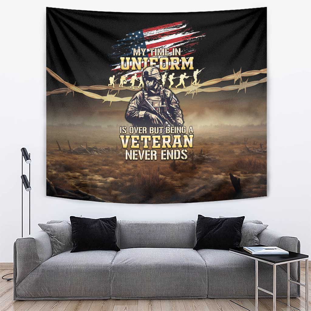 United States Veterans Day Tapestry Thank You Veterans Proud US Flag