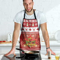 Merry Christmas Canada Apron Festive Maple Leaf Xmas - Wonder Print Shop