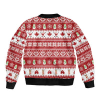 Merry Christmas Canada Bomber Jacket Festive Maple Leaf Xmas - Wonder Print Shop