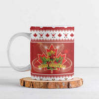 Merry Christmas Canada Ceramic Mug Festive Maple Leaf Xmas - Wonder Print Shop