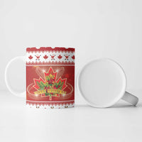 Merry Christmas Canada Ceramic Mug Festive Maple Leaf Xmas - Wonder Print Shop