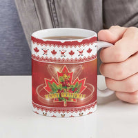 Merry Christmas Canada Ceramic Mug Festive Maple Leaf Xmas - Wonder Print Shop