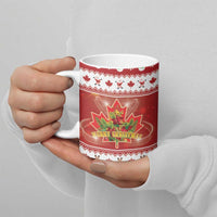 Merry Christmas Canada Ceramic Mug Festive Maple Leaf Xmas - Wonder Print Shop