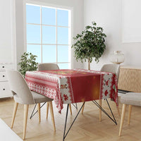 Merry Christmas Canada Tablecloth Festive Maple Leaf Xmas - Wonder Print Shop