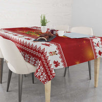 Merry Christmas Canada Tablecloth Festive Maple Leaf Xmas - Wonder Print Shop