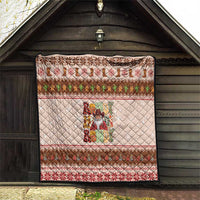 Howdy Christmas Quilt Cowboy Santa Western Xmas - Wonder Print Shop