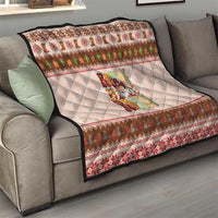 Howdy Christmas Quilt Cowboy Santa Western Xmas - Wonder Print Shop