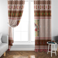 Howdy Christmas Window Curtain Cowboy Santa Western Xmas - Wonder Print Shop