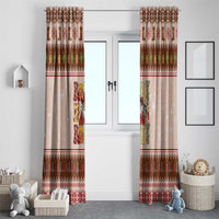 Howdy Christmas Window Curtain Cowboy Santa Western Xmas - Wonder Print Shop